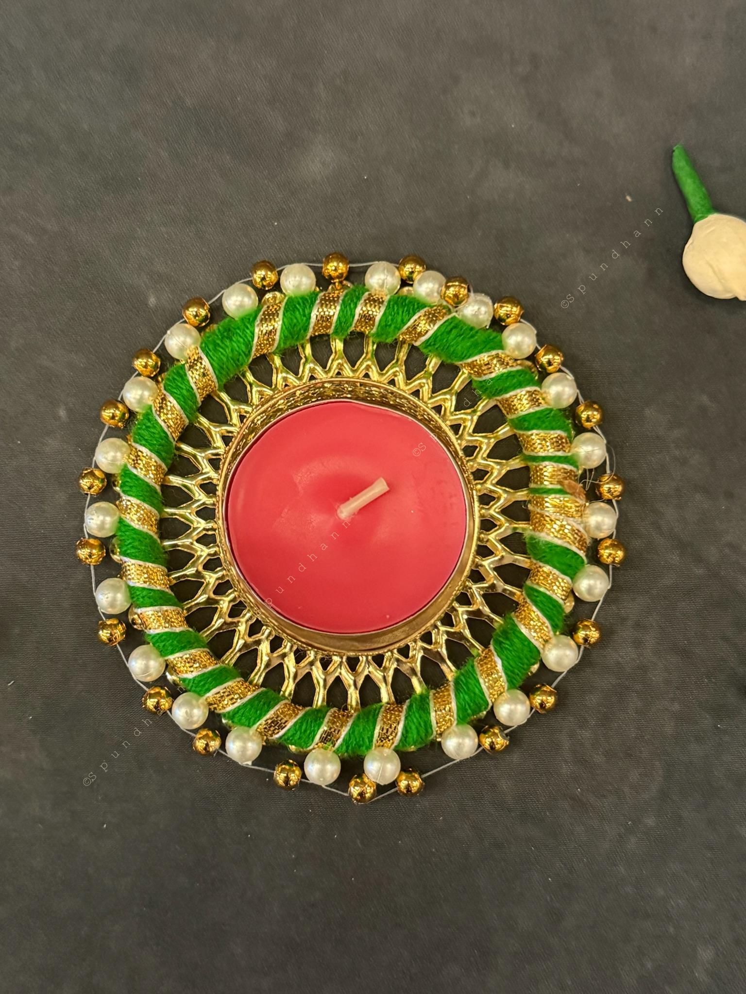Bangle Tealight Holder with Pearls