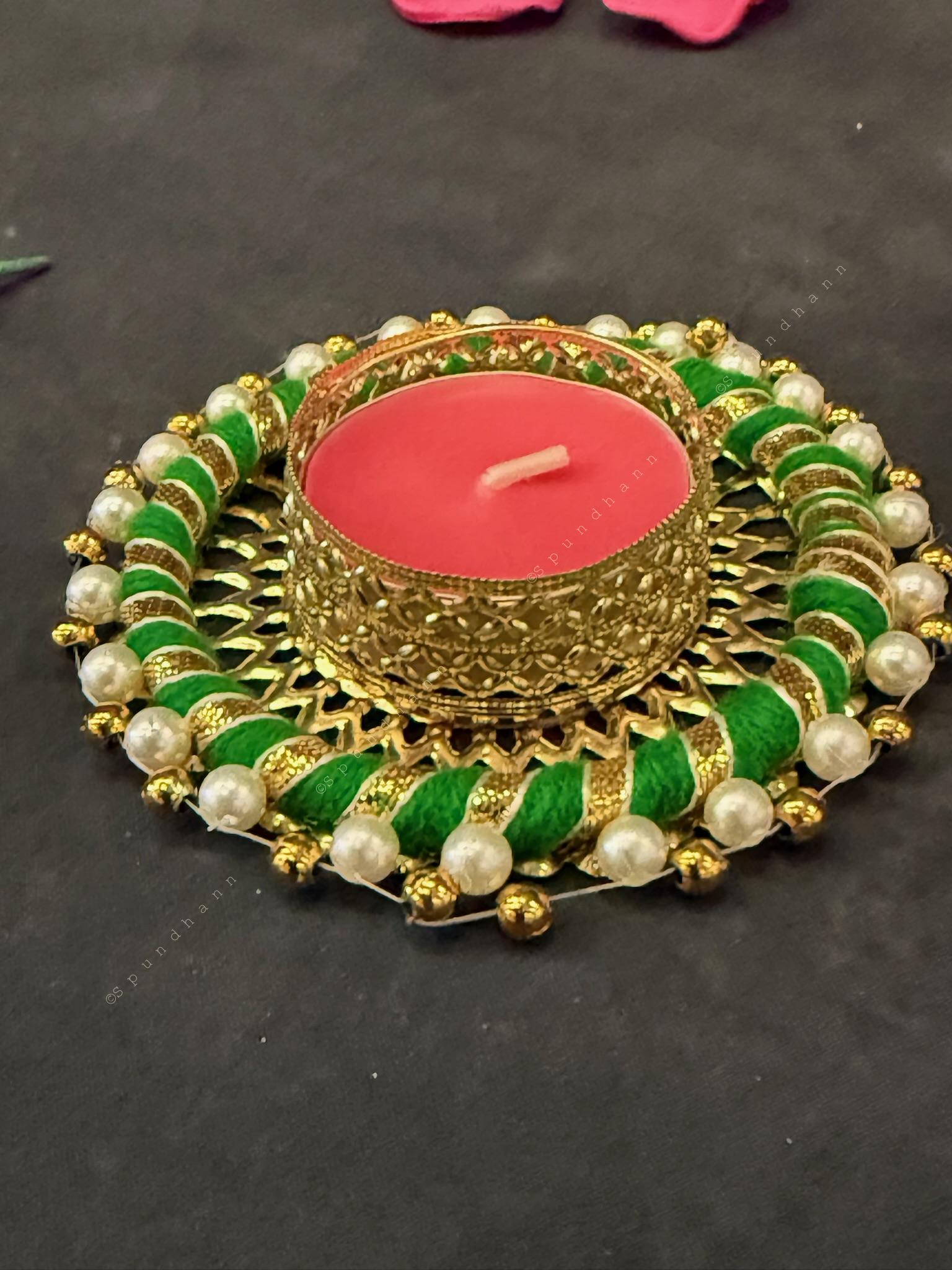 Bangle Tealight Holder with Pearls