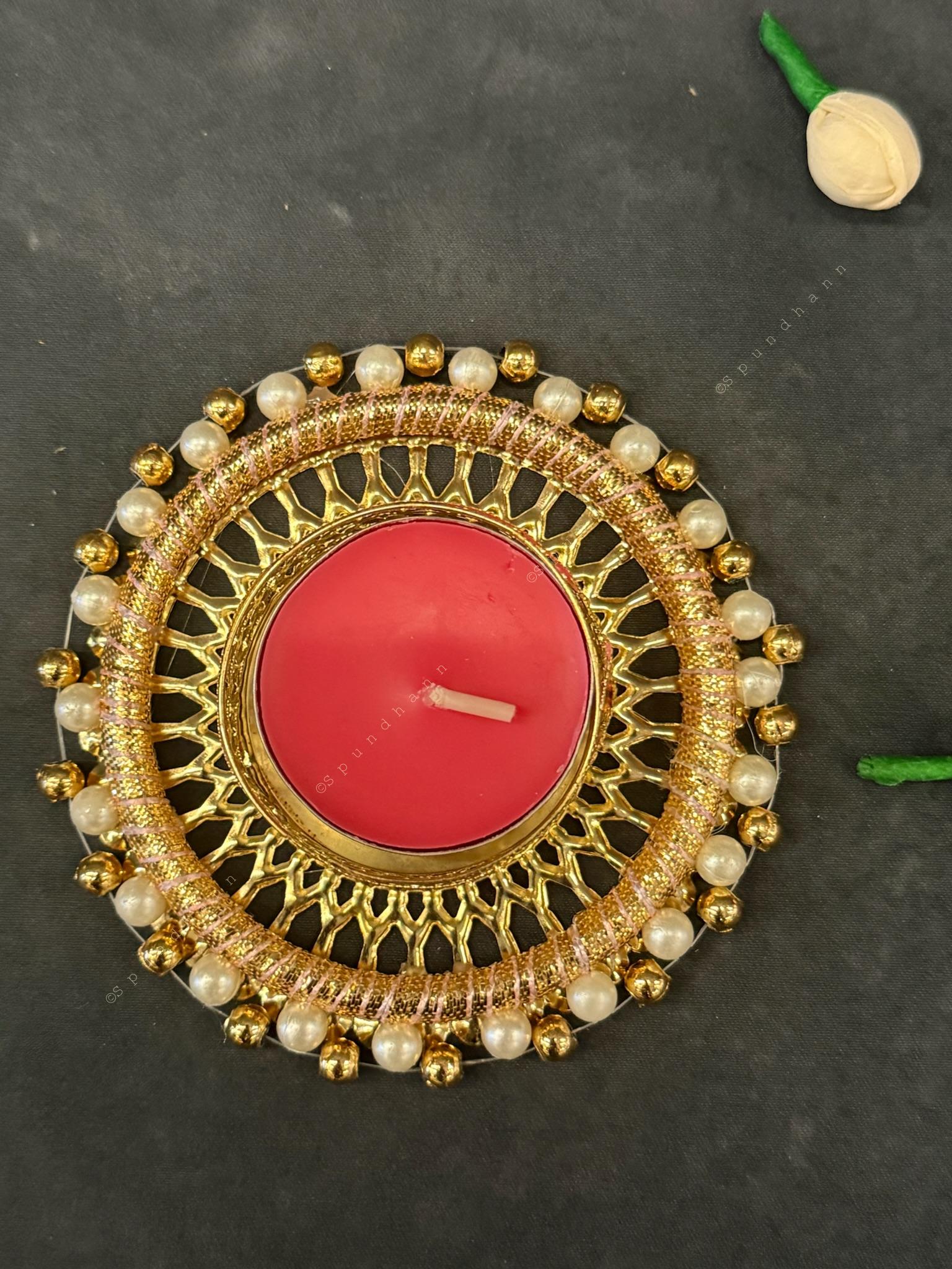 Bangle Tealight Holder with Pearls