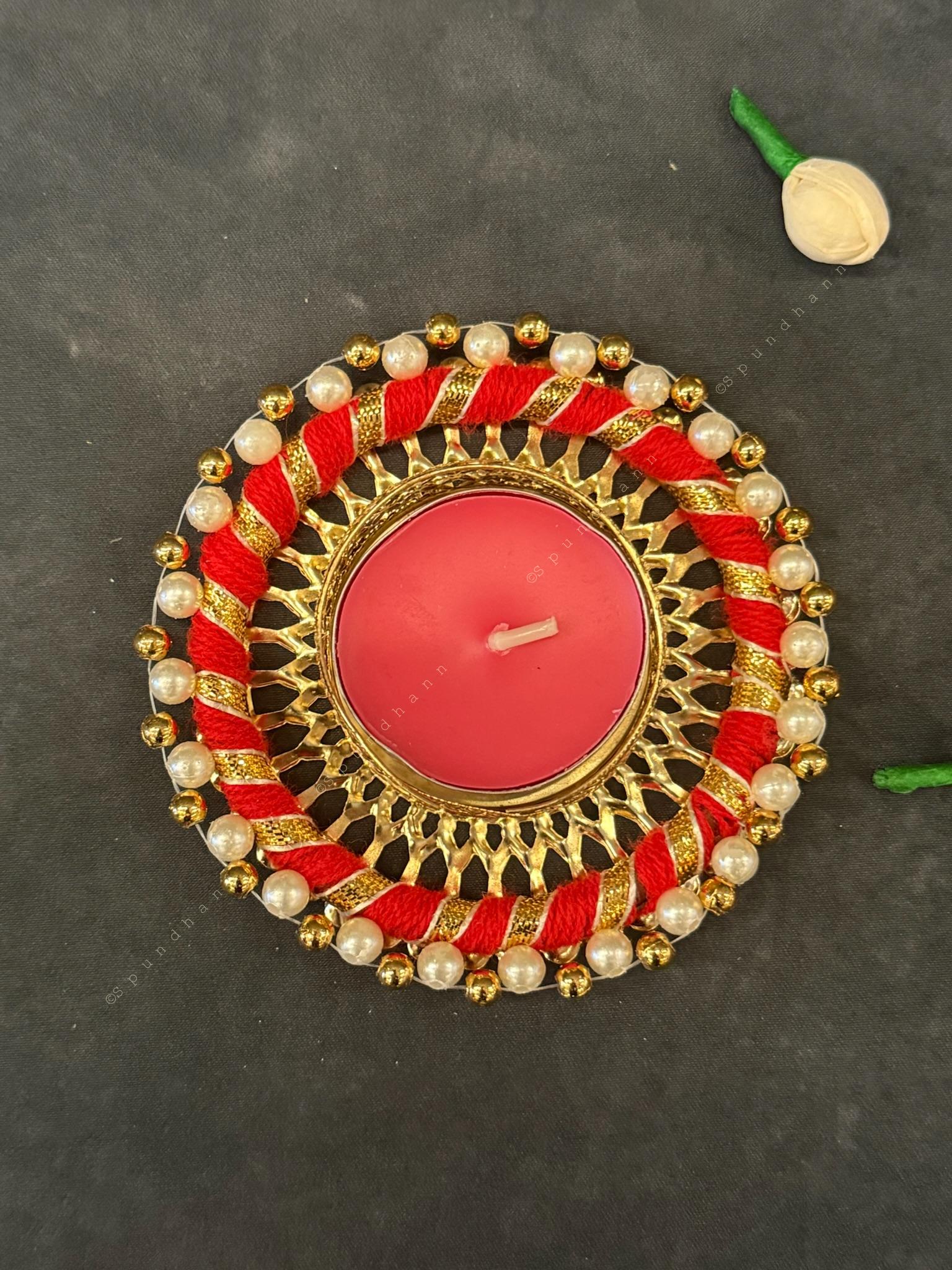 Bangle Tealight Holder with Pearls