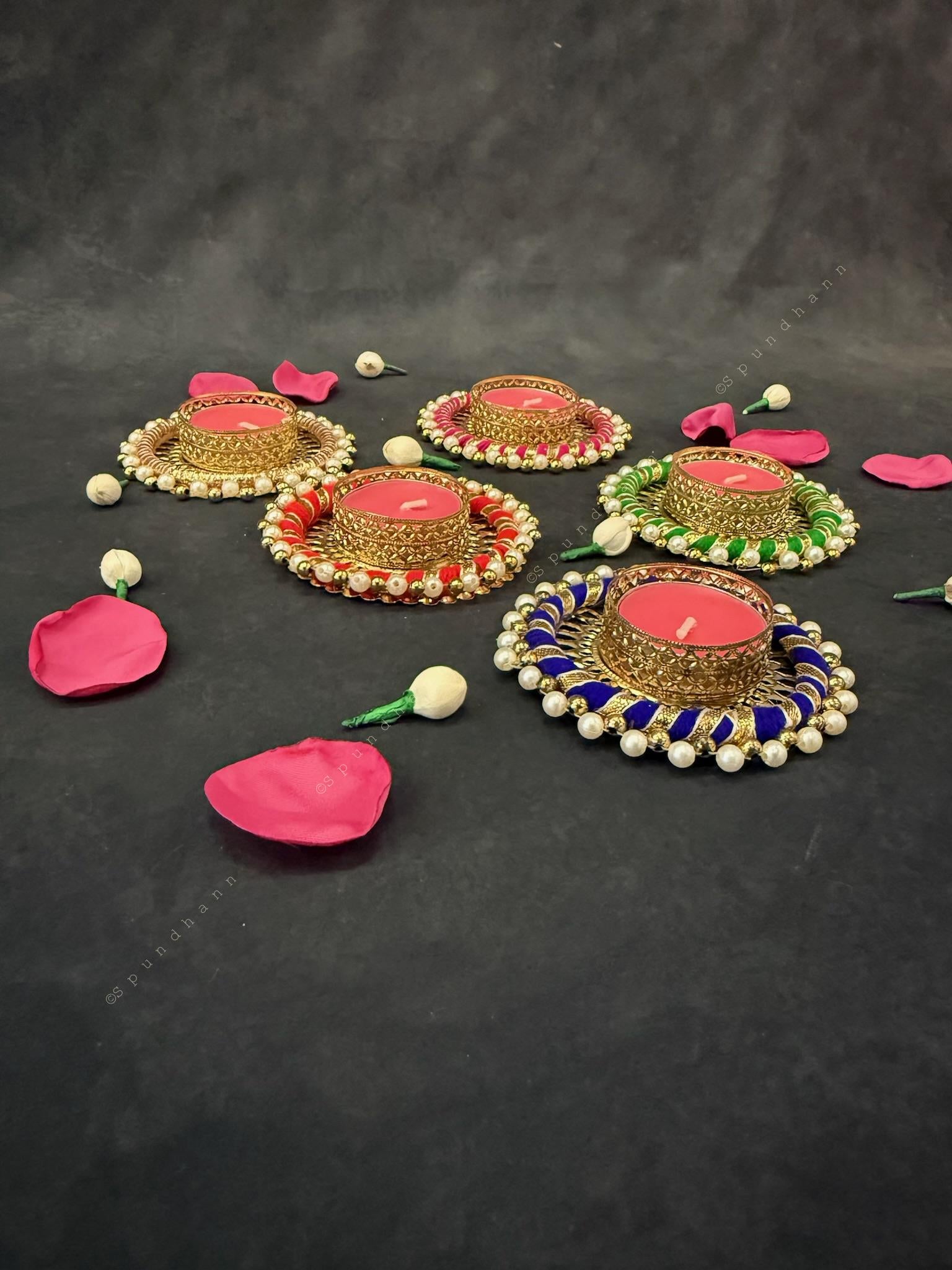 Bangle Tealight Holder with Pearls