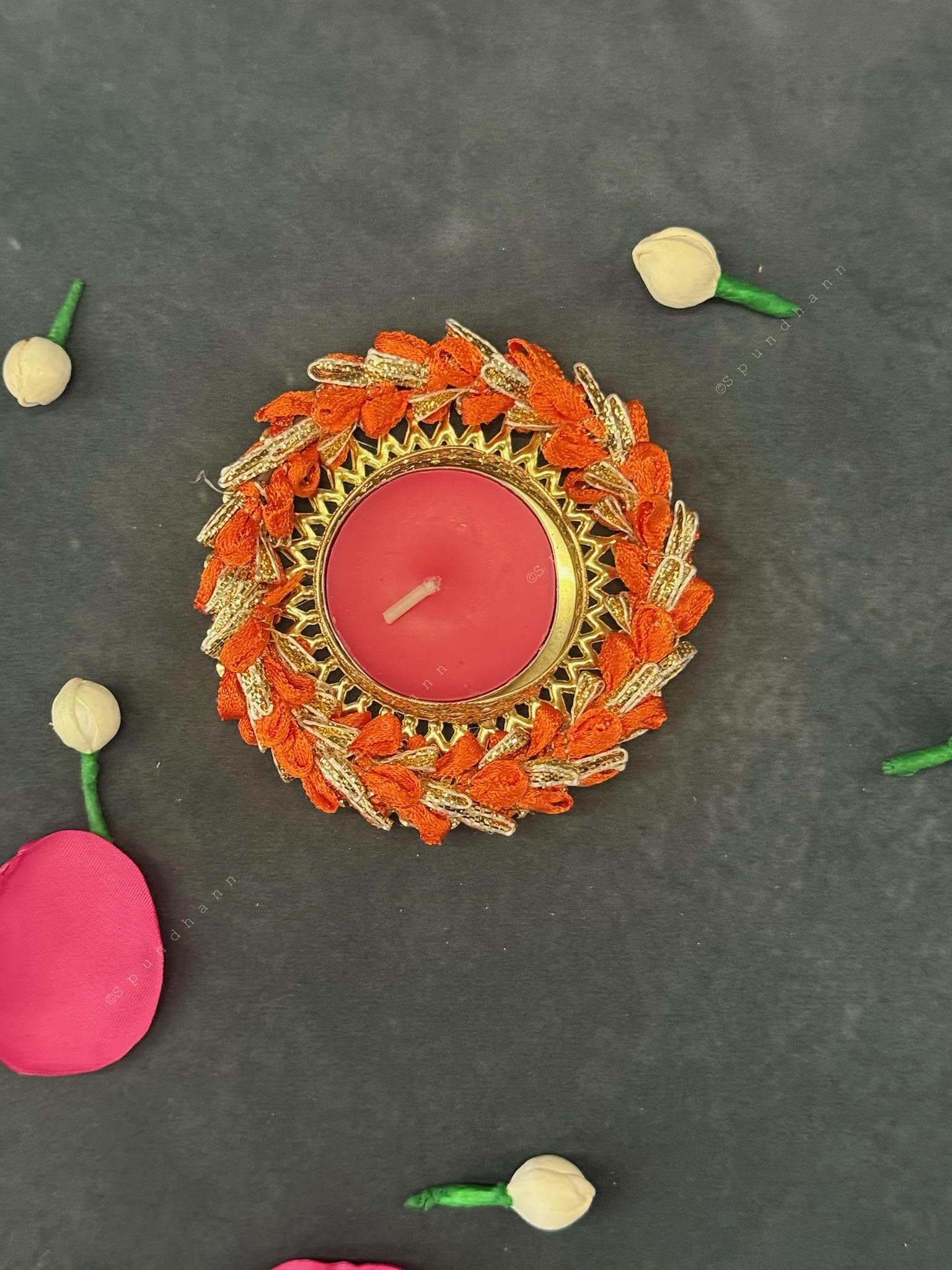 Colorful Gotapatti Bangle Tea Light Holder