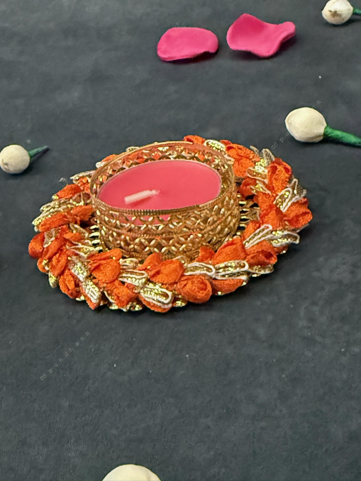 Colorful Gotapatti Bangle Tea Light Holder