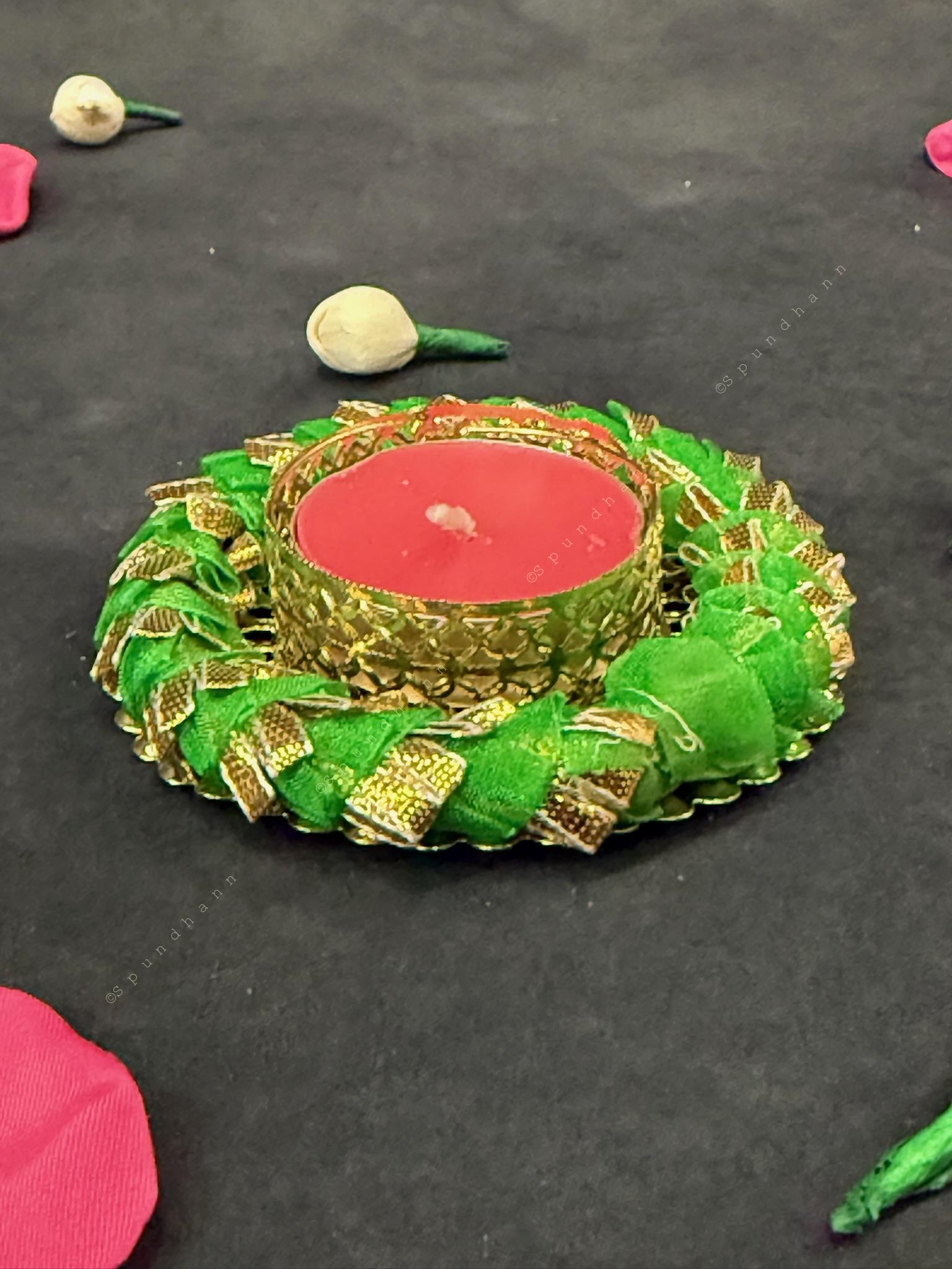 Colorful Gotapatti Bangle Tea Light Holder