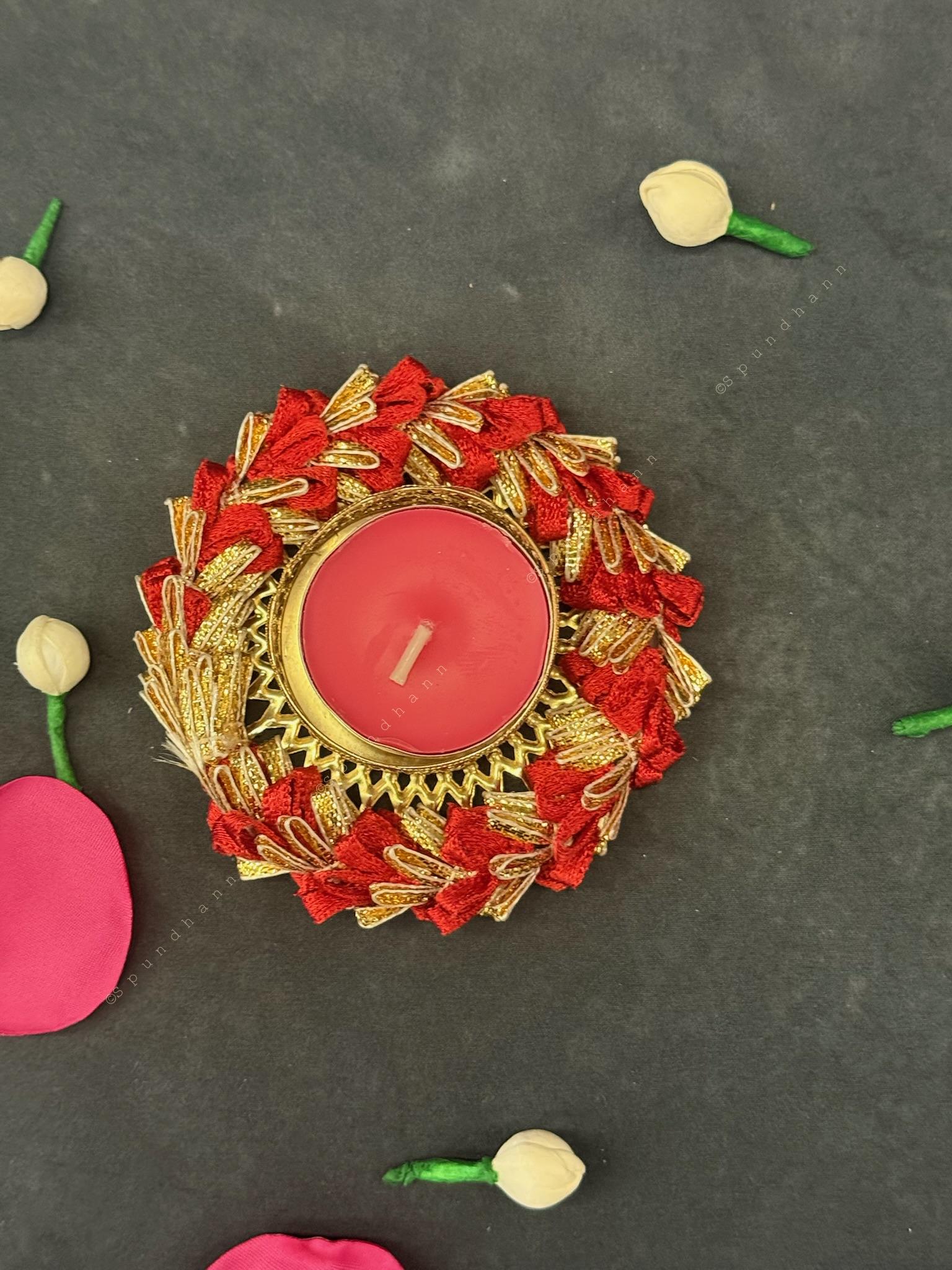 Colorful Gotapatti Bangle Tea Light Holder