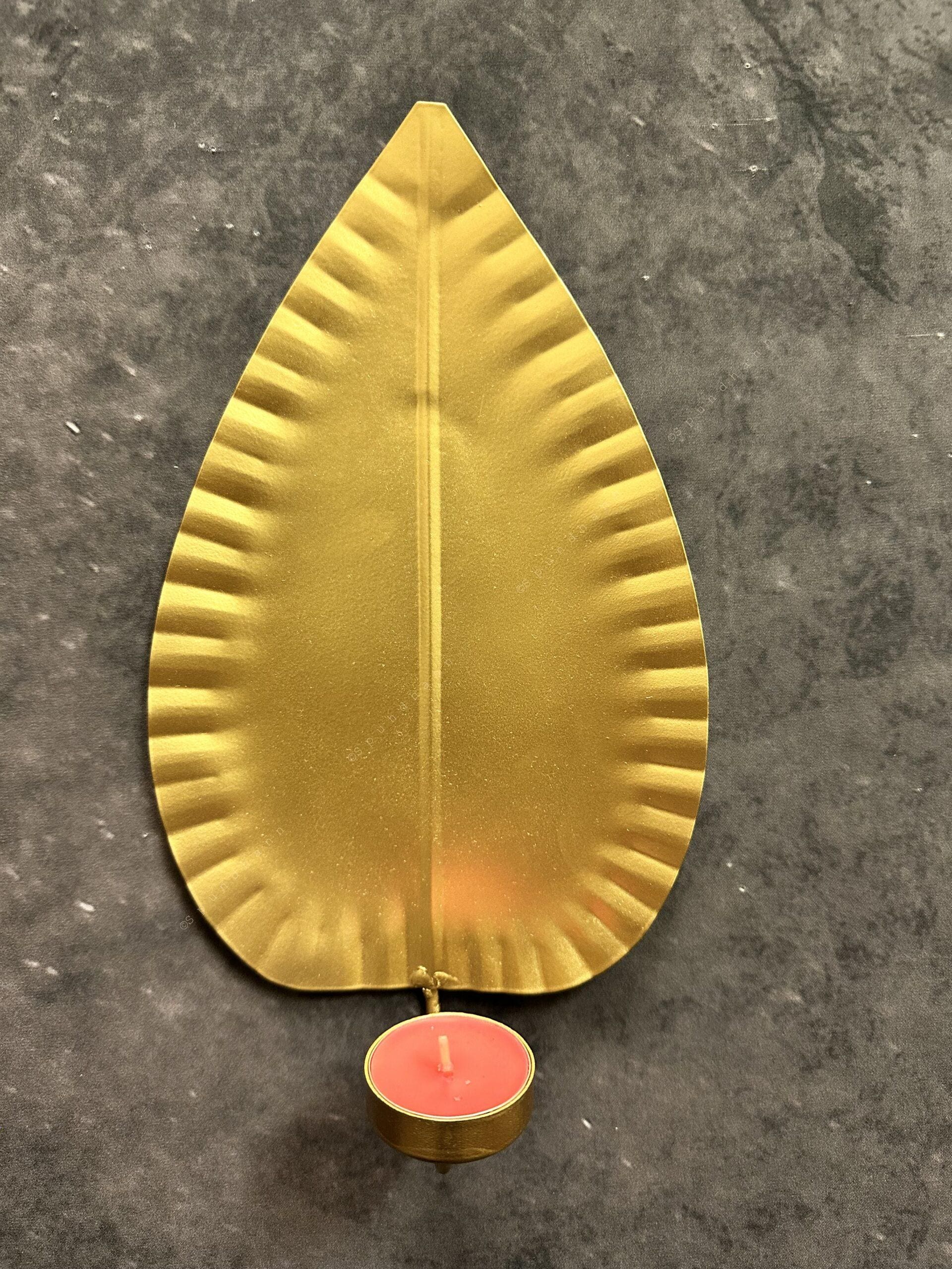 Large Leaf Hanging Tea Light
