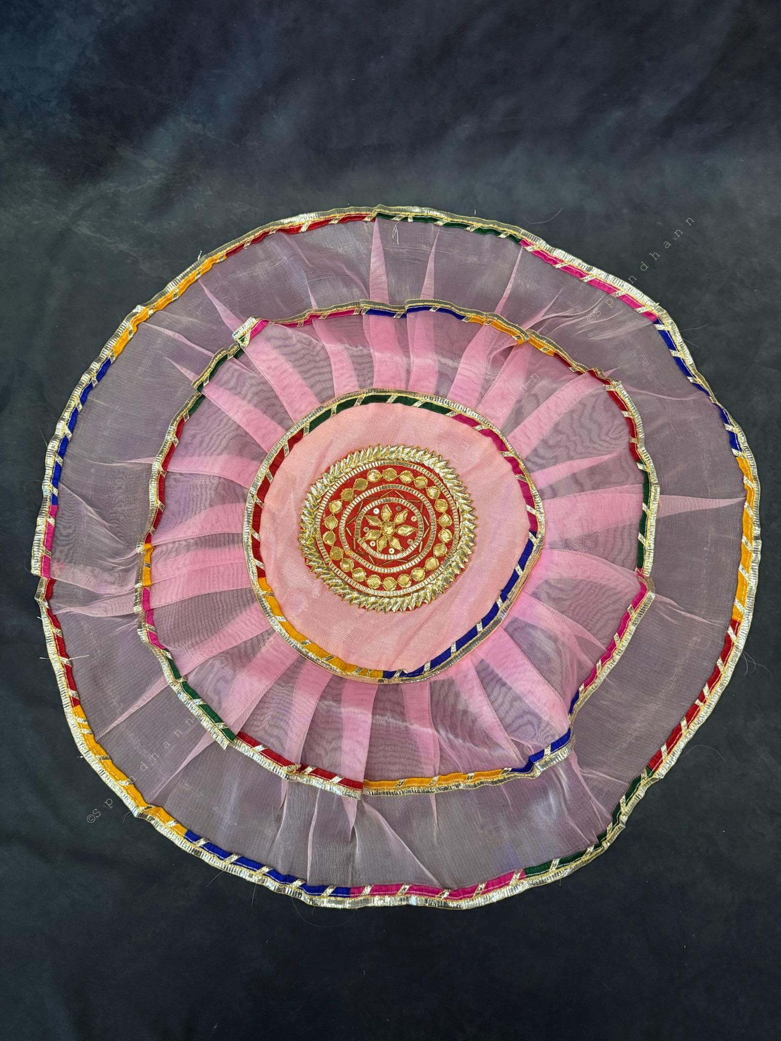 Gotapatti and Net Design Thaal Cover with Net Potli
