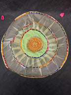 Gotapatti and Net Design Thaal Cover with Net Potli