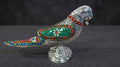 Silver Parrot Figurine with Stones