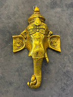 Ganesha Face Wall Hanging Gold And Silver