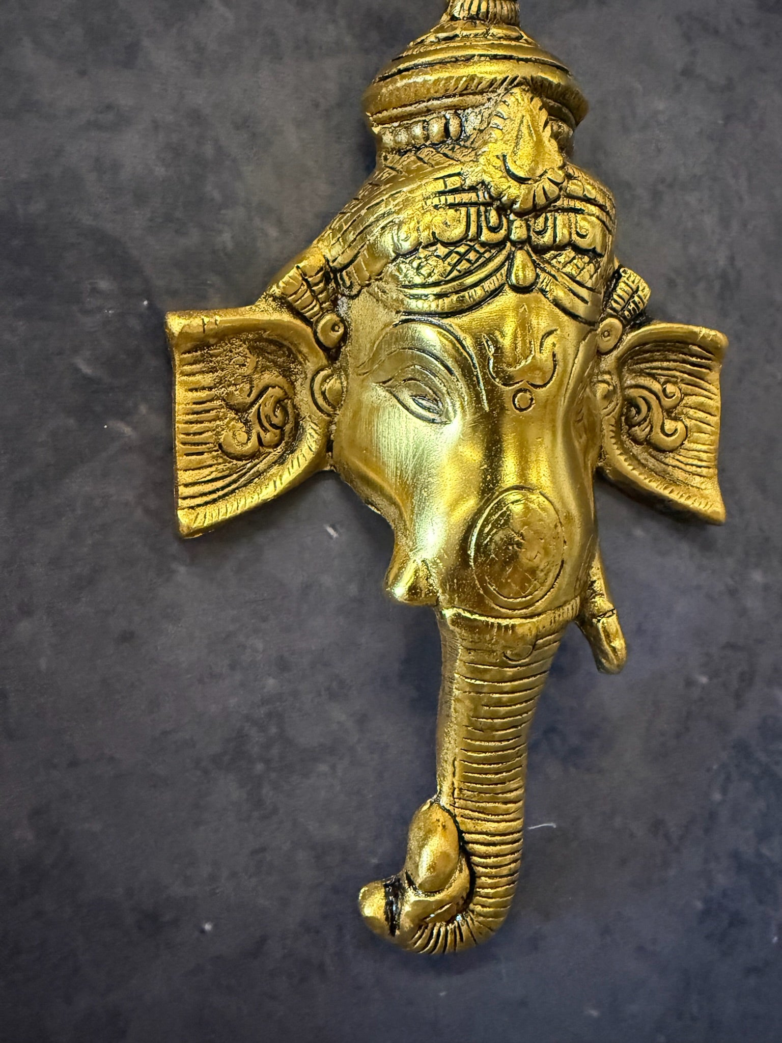 Ganesha Face Wall Hanging Gold And Silver