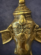 Ganesha Face Wall Hanging Gold And Silver