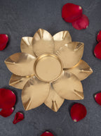 Tall Rounded Lotus Standing Tea Light Holder - Single