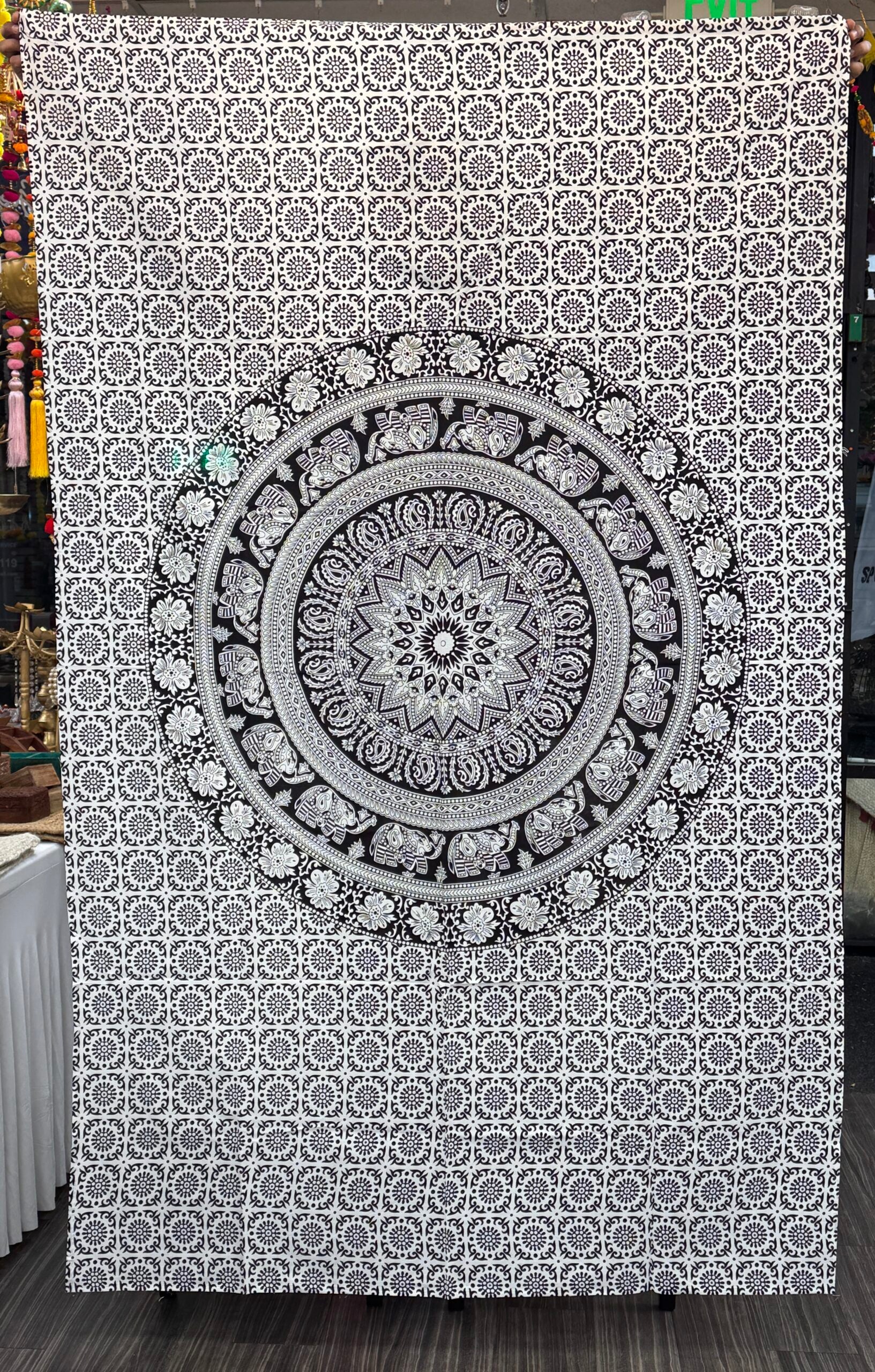 Black & White Boho Tapestry Collection Multiple Designs & Sizes