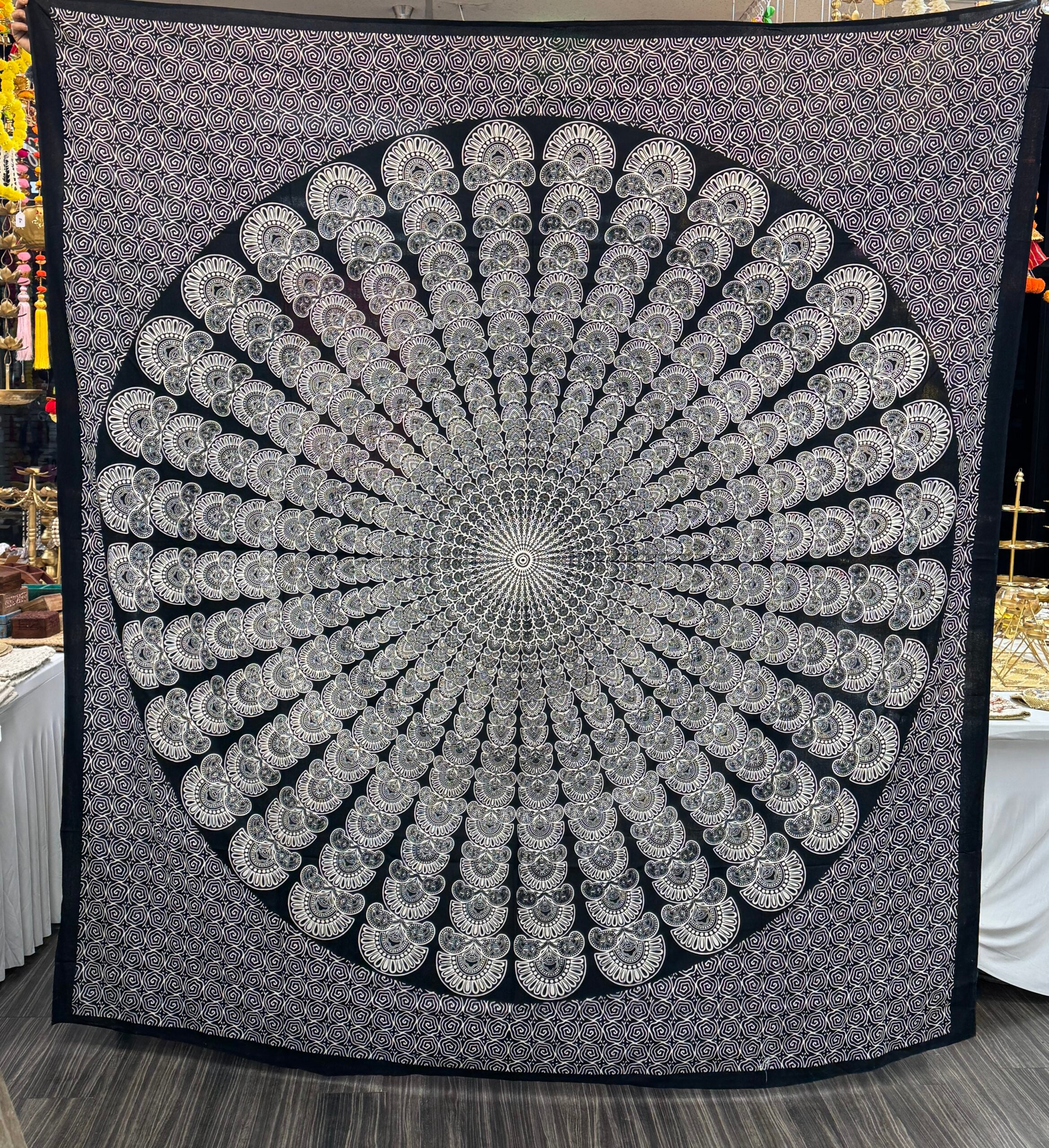 Black & White Boho Tapestry Collection Multiple Designs & Sizes
