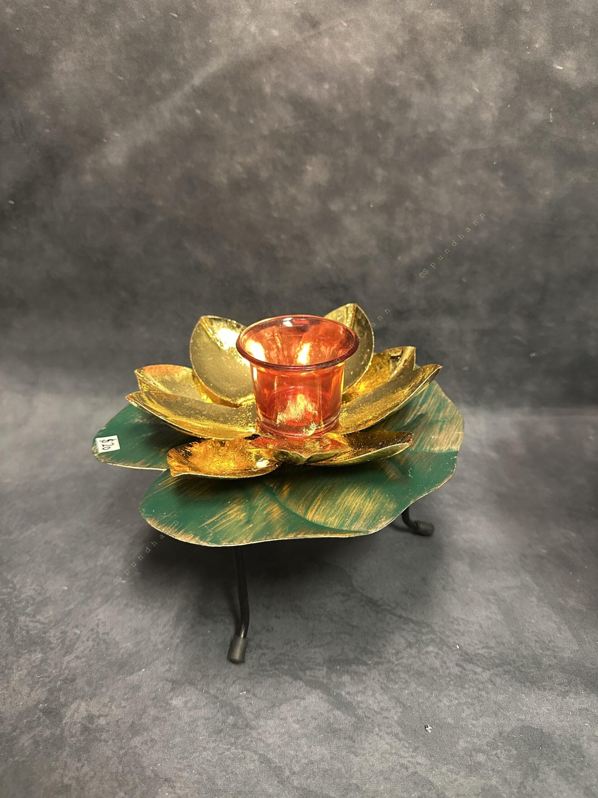 Lotus Leaf Tray (with stand) for Lotus Tea Light holder