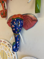 Traditional Wooden Elephant Head Wall Hanging
