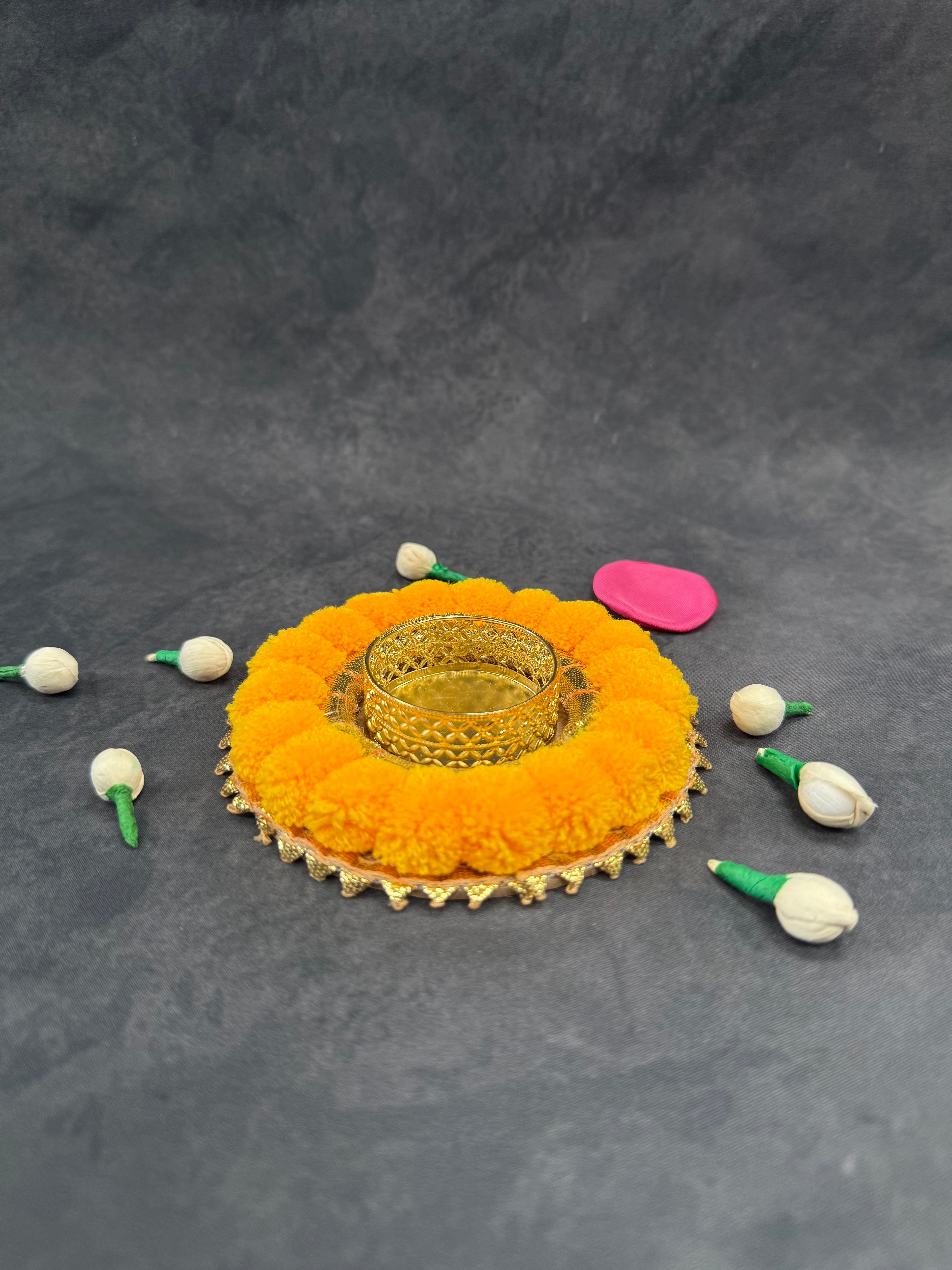 Pom Pom Tea Light Holder