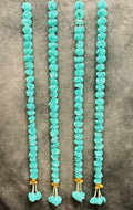 Marigold String With Pearl and Gota Bead Tassel Pack of 4
