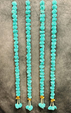 Marigold String With Pearl and Gota Bead Tassel Pack of 4