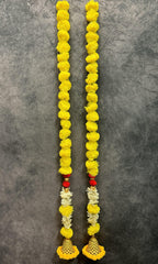 Marigold and Chameli String With Bell Pair