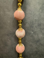 Bead Strings and Gold Pearl String with Gold Tassel Pair