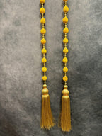 Bead Strings and Gold String with Same color Tassel