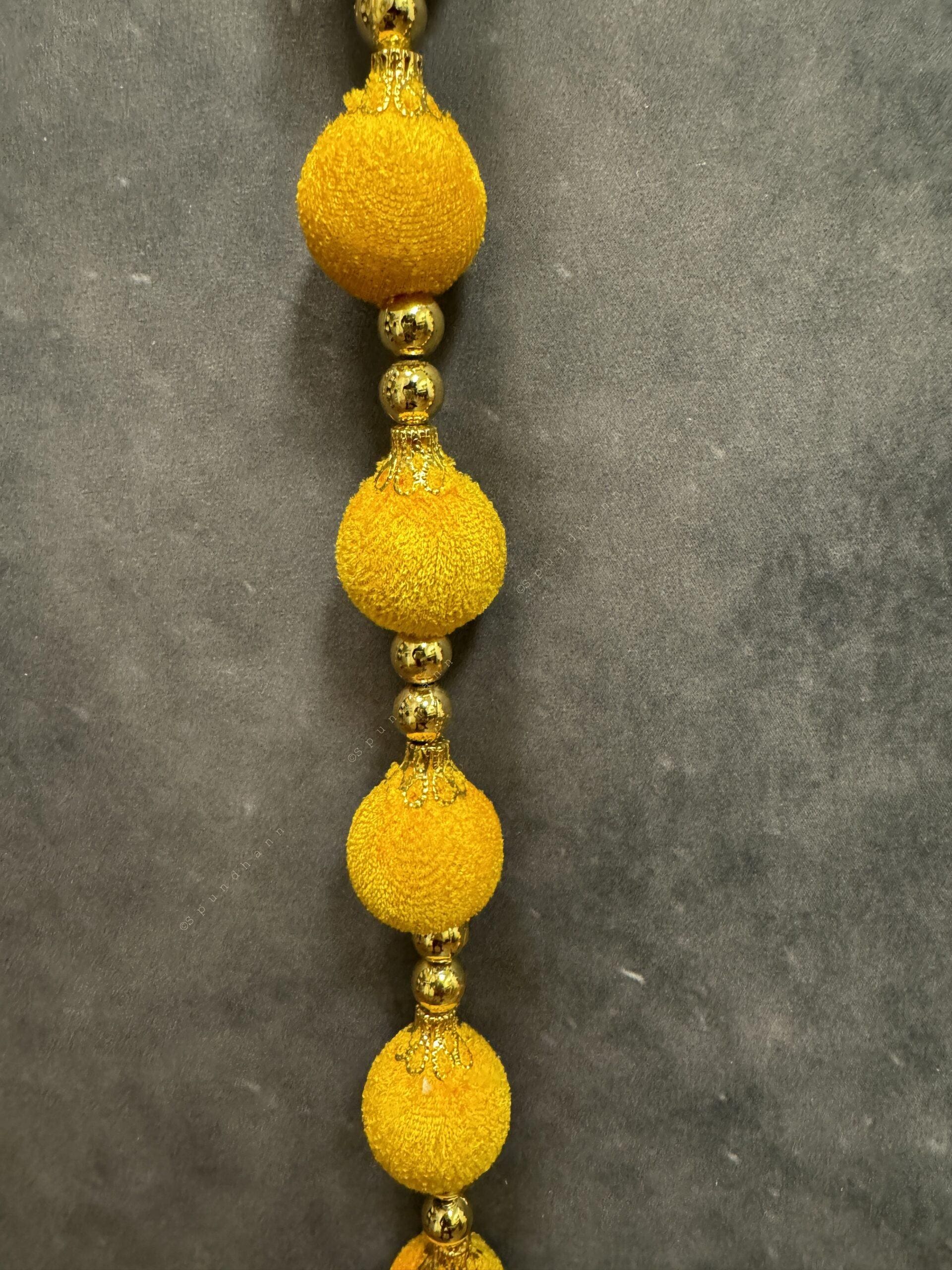 Bead Strings and Gold String with Same color Tassel