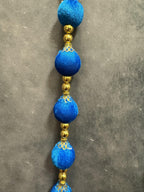 Bead Strings and Gold Pearl String with Gold Tassel Pair