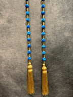 Bead Strings and Gold Pearl String with Gold Tassel Pair