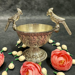Antique Finish Parrot Bowl