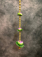 Lotus and Leaf with Gota Bead String