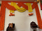 Double Loop Marigold Lemon and Orange Toran