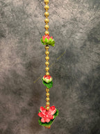 Lotus and Leaf with Gota Bead String