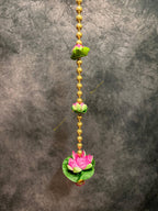Lotus and Leaf with Gota Bead String