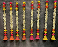 Bell With Shola Wood Marigold and Chameli String (Set of Two)