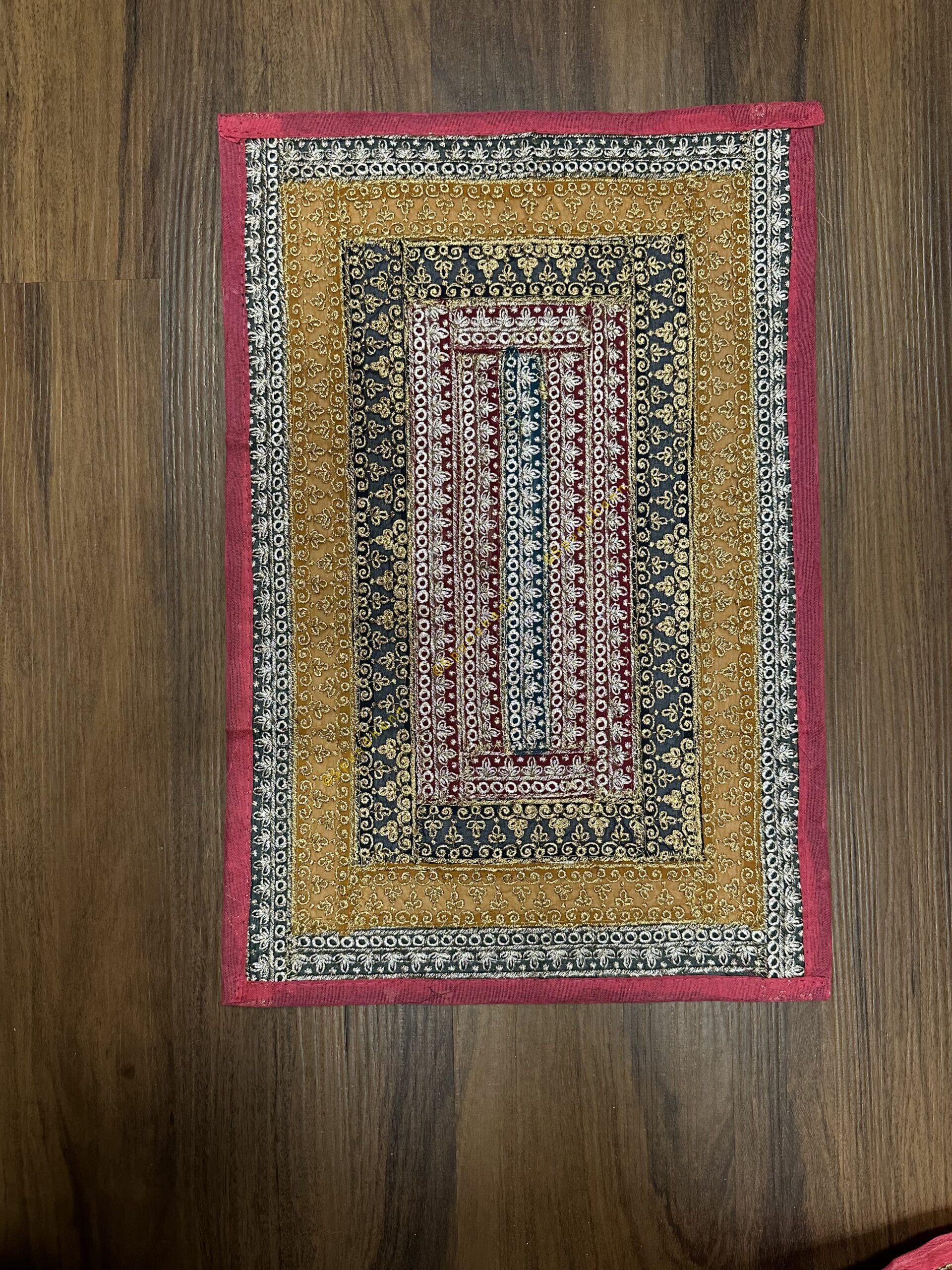 Rectangular Handcrafted Designer Rangoli Mat