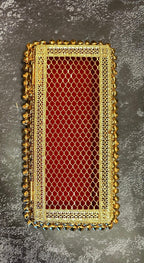 Gold Metal Net Gift Box With Ghungroo