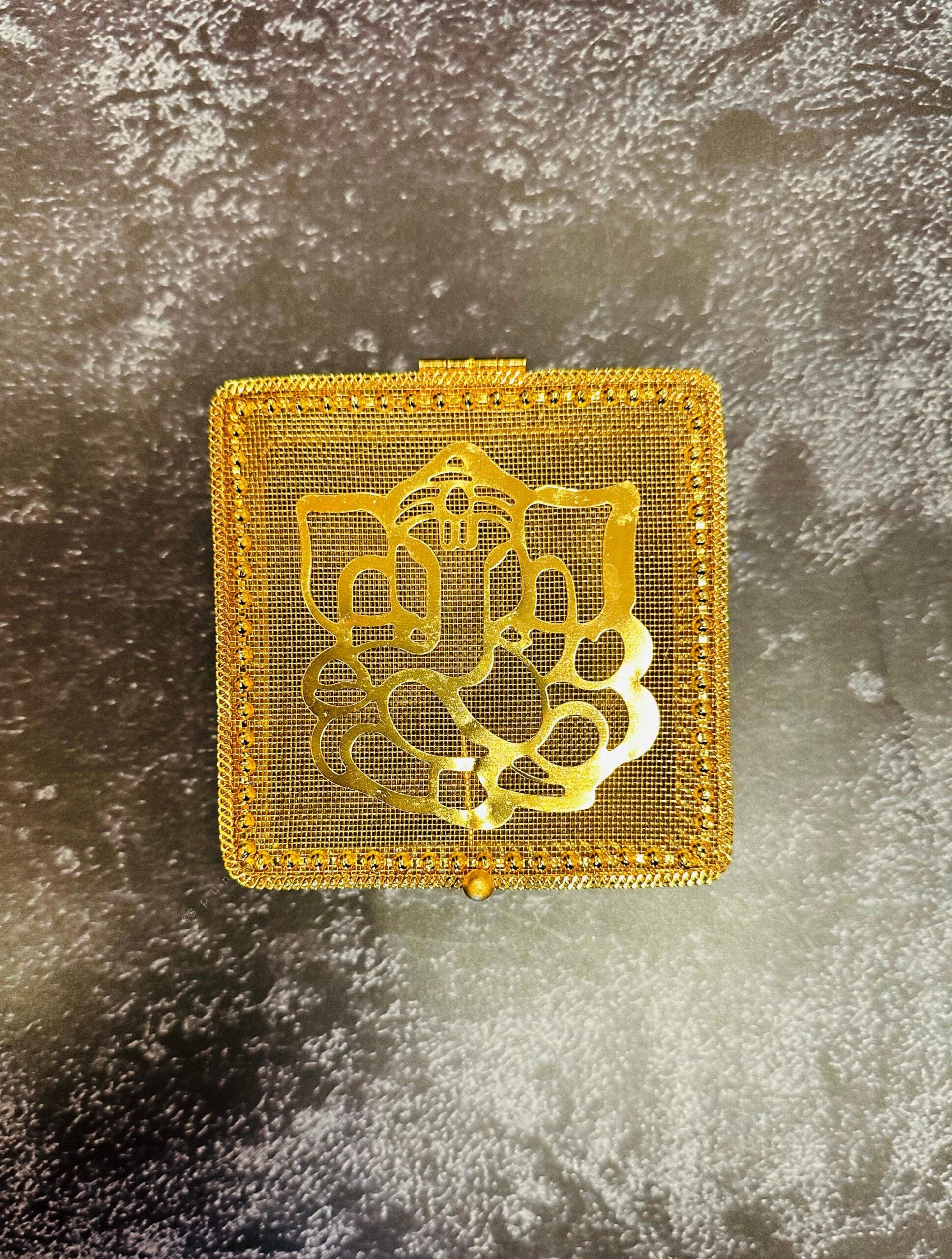Gold Metal Net Gift Box