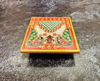 Meenakari Marble Ganesha And Chowki Set