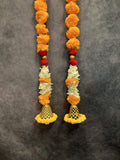 Marigold and Chameli String With Bell Pair