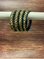 Studded Thin Colorful Bangle Pack of 4