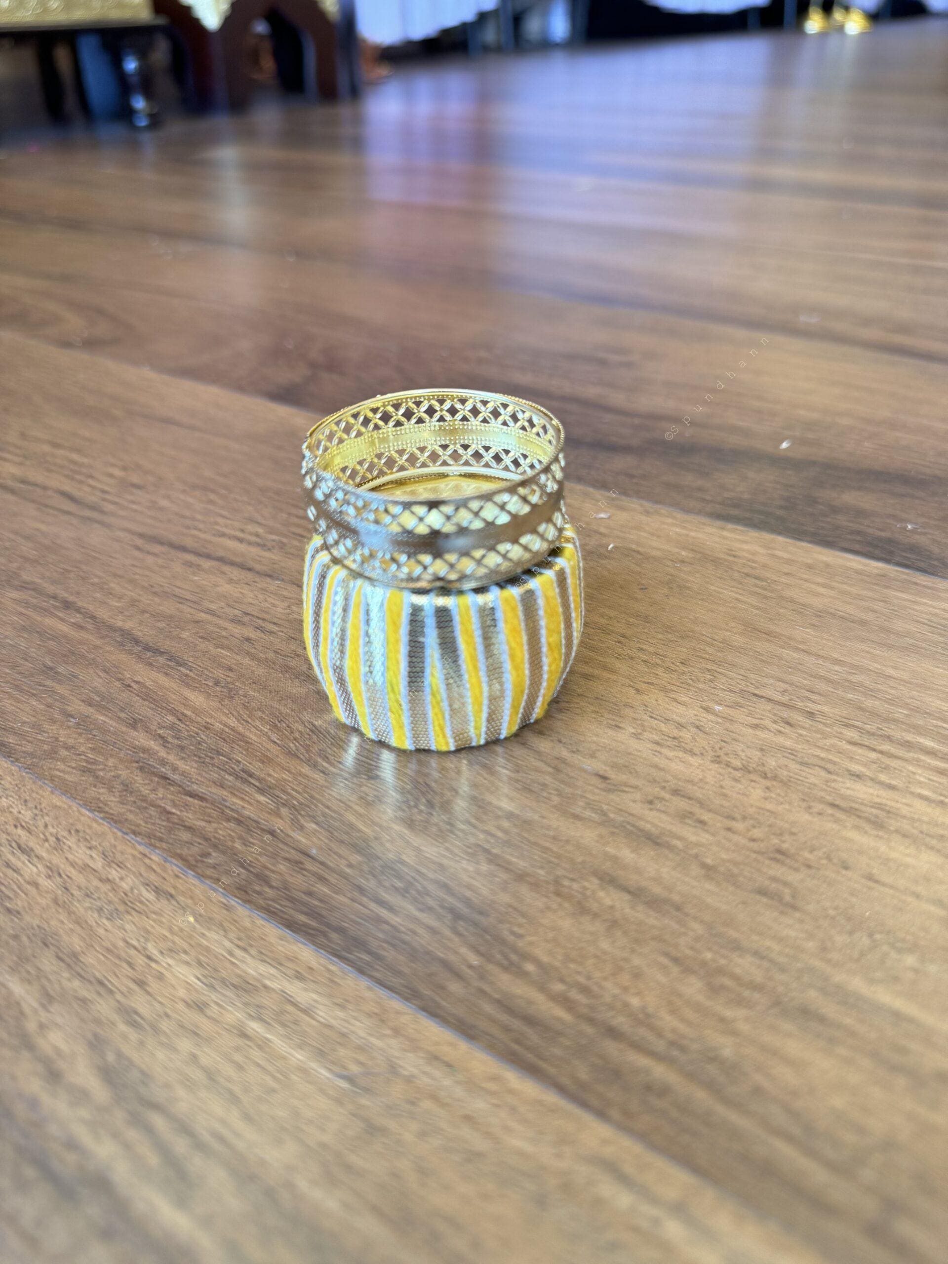 Ribbon & Ball Gota Tea Light Holder