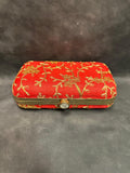 Gold Embroidery Metal Box Purse