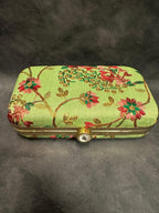 Color Embroidered Metal Box Purse