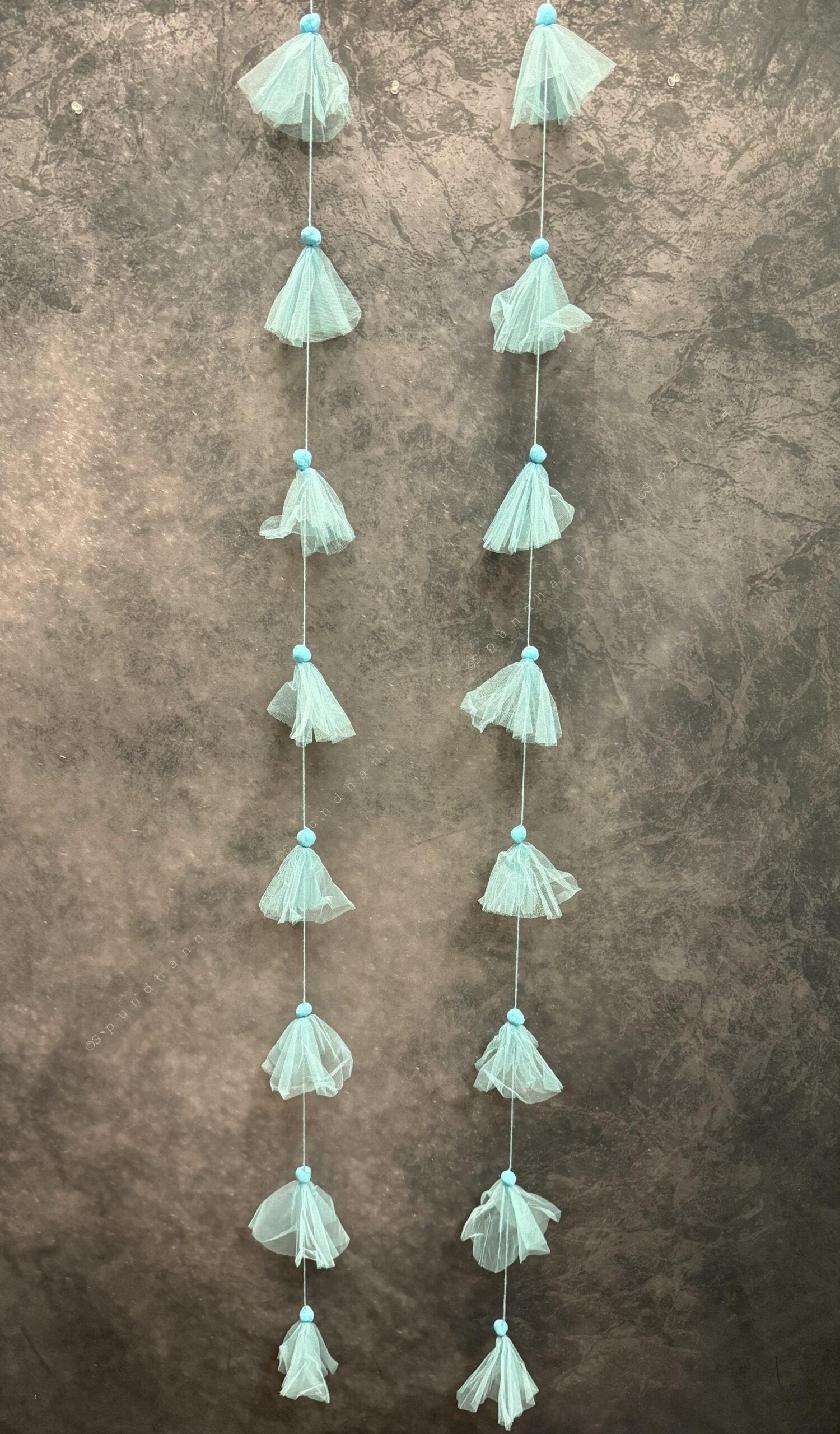 Long Net Solid Dangler Strings Wall Hanging Decor - Pair