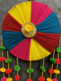 Multi color Chakri with Pom Pom Dangler