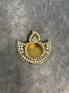 Diya Shape Tealight Holder With Mirror Work
