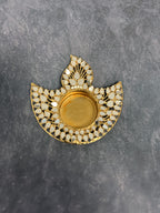 Diya Shape Tealight Holder With Mirror Work