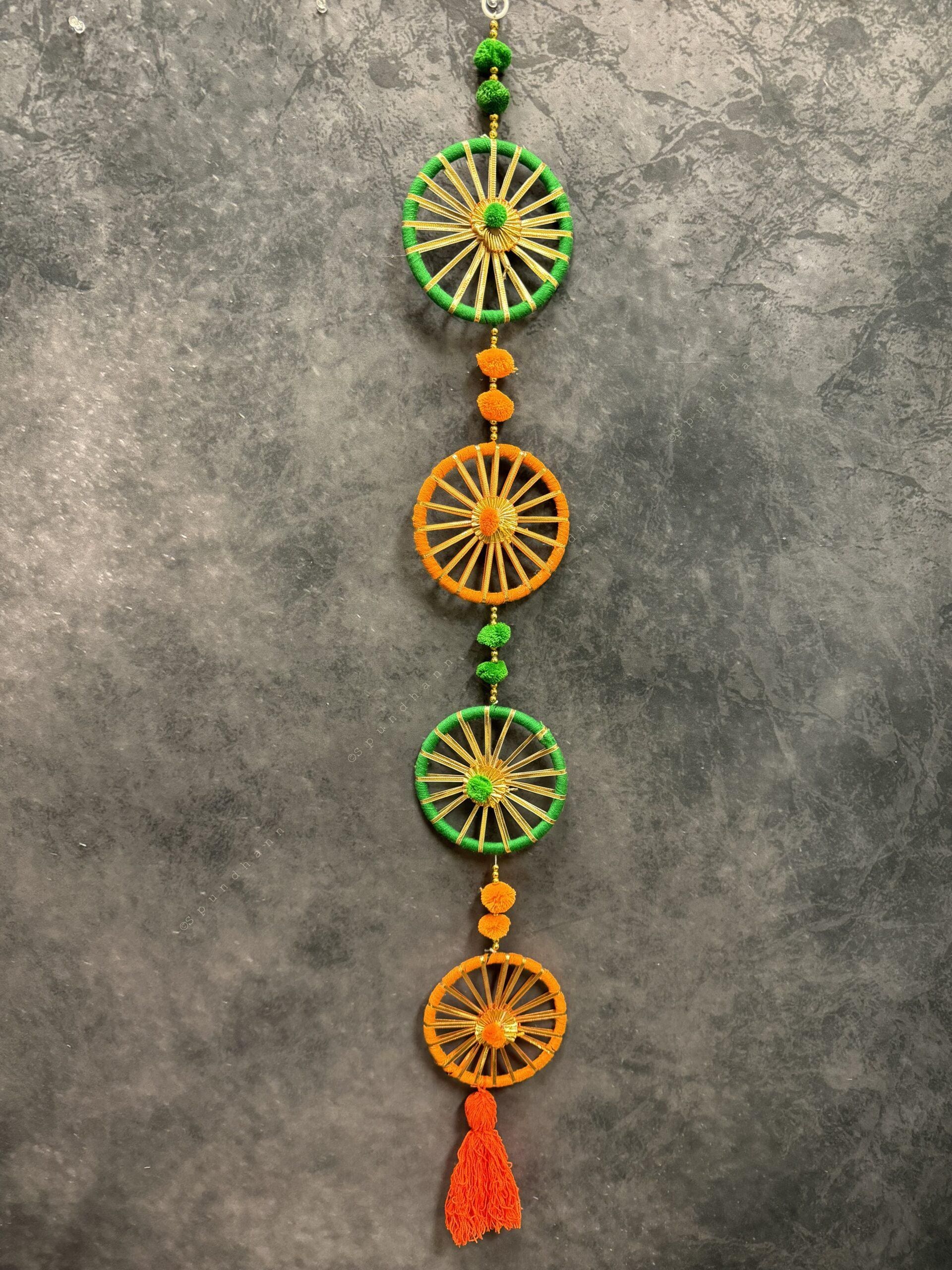 4-Chakri multicolor Dangler Strings Wall Hanging Decor